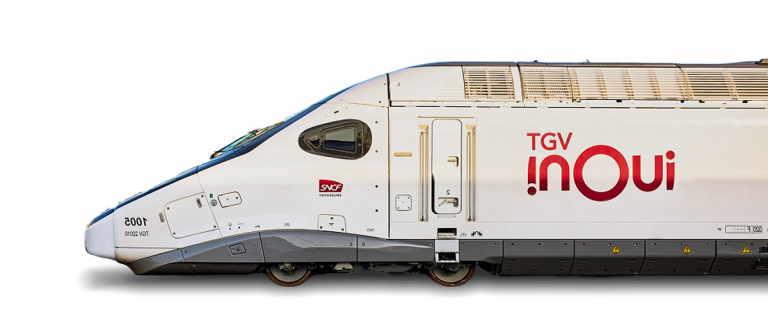 VTC Gare Toulouse : TGV INOUI à quai Gare de Toulouse-Matabiau - Service de transport Duo Drive.
